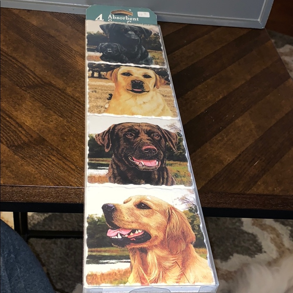 4 Dog Stone Coasters